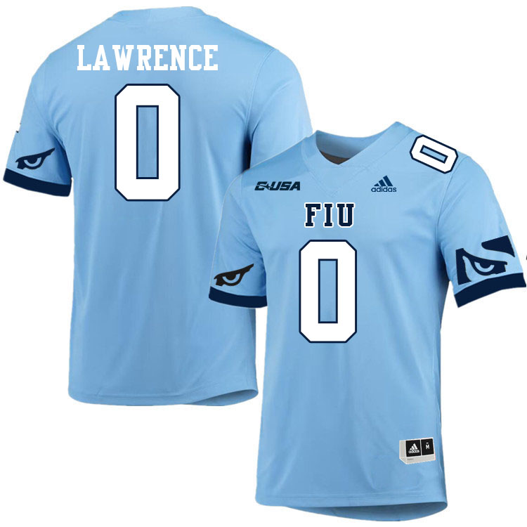 #0 Shomari Lawrence FIU Jersey,Florida International University Panthers Football Jersey-Light Blue #0 Shomari Lawrence FIU Jersey,Florida International University Panthers Football Jersey-Light Blue